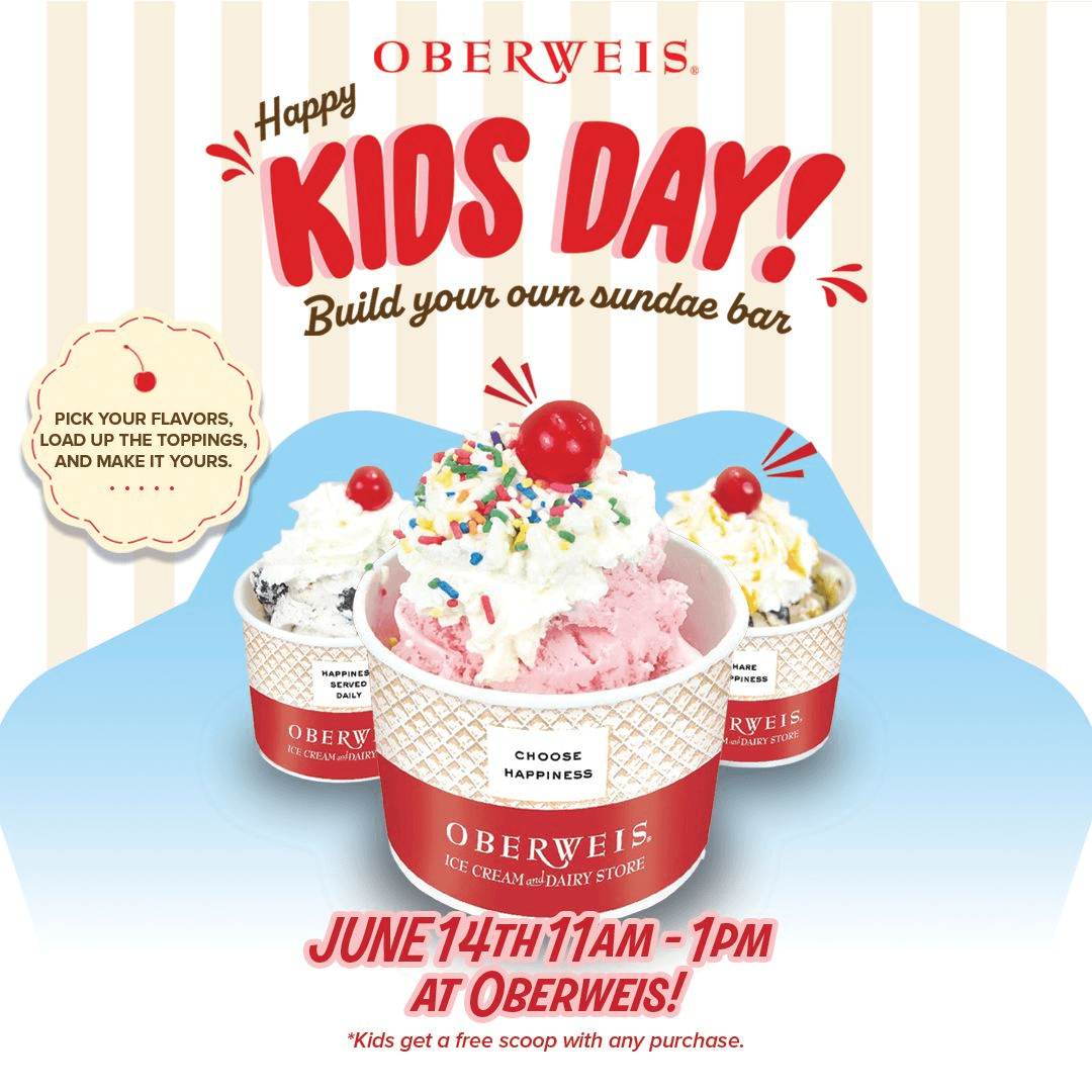 National Children's Day Build-Your-Own Sundae Bar with Oberweis Ice Cream