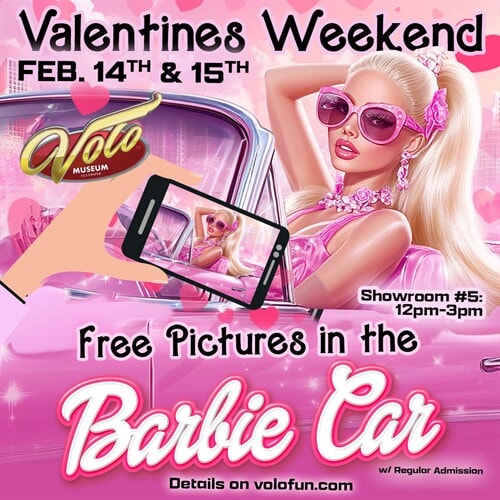 Strike a Pose in the Barbie Car This Valentine’s Day Weekend